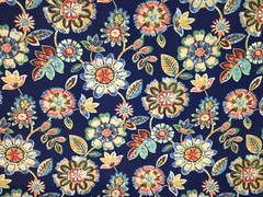 RICHLOOM DAELYN NAVY BLUE ABSTRACT FLORAL OUTDOOR MULTIUSE FABRIC BY YARD 54″W