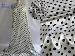 1Yard X 1.48Meter Polka Dots Fabric Satin Charmeuse Soft Lining Scarf Diy Tissu