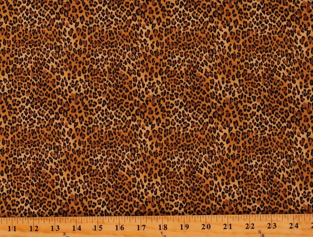 Cotton Leopard Cheetah Print Animals Cotton Fabric Print by the Yard D488.38