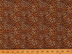 Cotton Leopard Cheetah Print Animals Cotton Fabric Print by the Yard D488.38