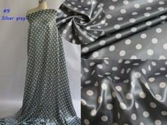 1Yard X 1.48Meter Polka Dots Fabric Satin Charmeuse Soft Lining Scarf Diy Tissu