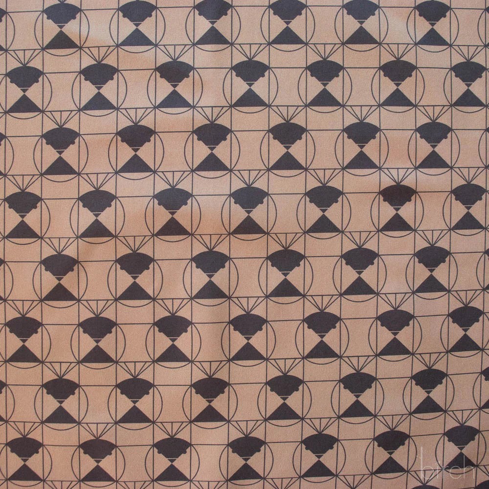 1/2 Yard Organic Cotton – End Papers | Chickadee Driftwood by Charley Harper