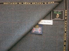 Reid & Taylor WOOL (Woollen) PLAID JACKETING FABRIC MADE IN SCOTLAND = 2.0 m.