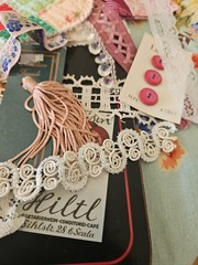 Slow Stitch Junk Journal Kit 32 Pieces Fabric, Lace, Appliques,Doily,Buttons Etc
