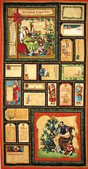 Christmas Emporium Victorian Santa Tree Tags Cotton Fabric South Sea 24″ Panel
