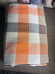 Rainbow Plaid Cotton Blend Fabric 54” x 3 Yards Clearance Destash