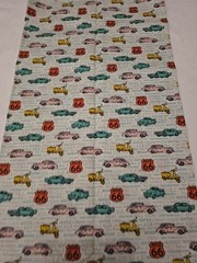 Cotton Fabric 1 Yard X 44″ Multicolor Cars Trucks Route 66 Sew Crafts Quilting