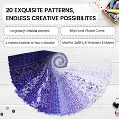 Craftido-20 Options-100% Cotton Jelly Roll Fabric Precut Strips for Quilting,…