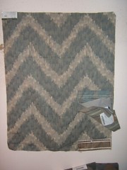 Mulberry Home, Ashburn, Chevron Novelty, Remnant, Color Soft Teal