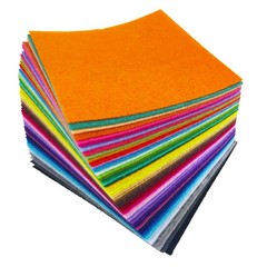 48 PCS Felt Fabric Sheets 12×12 Inch 30x30cm Assorted Color 1mm Thick DIY
