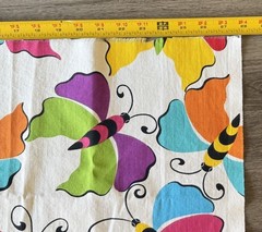 Colorful Butterfly Fabric 28×24 Home Decor Upholstery Weight Bright