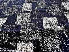 1. 1/2 Yd ITY Knit Fabric Black and White Building Blocks Designer Apparel