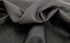 Black Vegan Leather Faux Fur Knit Fabric By the Yard [ Jacket]