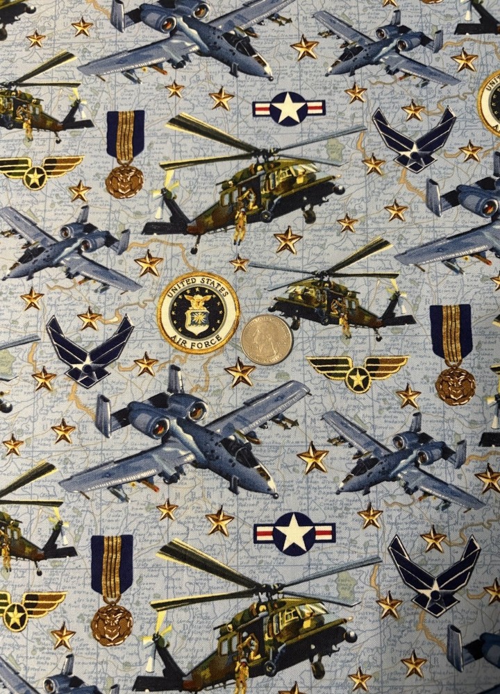 Patriots Robert Kaufman Fabric 25”x 44” 100% Cotton Fabric Multicolored