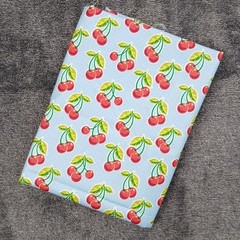 Waverly Inspirations Cherries Fabric Powder Blue Dots 2 Yards 44″ Cotton Retro