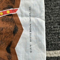 Vintage Buster Brown & Tige Cut and Sew Doll Pillow Templet 1974 Textiles 18×43