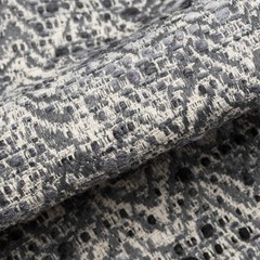 Holly Hunt Hand Woven Appearance Fabric- Herringbone Tweed / Greyscale 4.80 yds