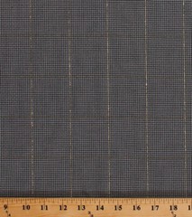 Cotton Shimmer On Yarn Dyed Charcoal Gray Gold Metallic Fabric by Yard D157.37