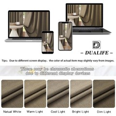 Brown Curtain 96 Inches Long for Bedroom/Living Room Thermal Insulated Black …