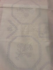 Fabric Light Green Tablecloth 52 X 52 With Some Floss needs done