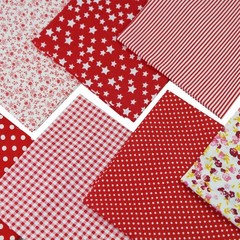 Jukway 7PCS Different Patterns Printed Cotton Fabric Squares 50 cm x 50 cm Ha…