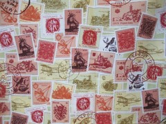 TOP DRAWER STAMPS FROM AROUND THE WORLD TAN MULTI RARE SZ 1Y16″X42″ NEW