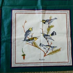 Waverly Birds Country Weekend Fabric 12 Squares Pillow Upholstery 54 x 2 yds VTG