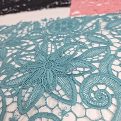 25 Assorted Lace Fabric Samples Lot Floral Guipure Embroidery Craft Sewing