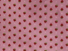 Strawberries All over Quilting Fabric – 9” x 14” Piece