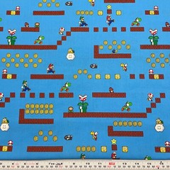 Super Mario Brothers Nintendo Game Scene Springs Creative Cotton FAT QUARTER