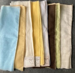 Vtg Muslin Light Weight Sheer Gauze Fabric Lot Of 8 29″ x 22″ Southland Fabrics