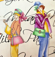 VTG 90`s FASHIONABLE LADIES NEW YORK MILAN PARIS by JOY HALL BTFE 22″x9″