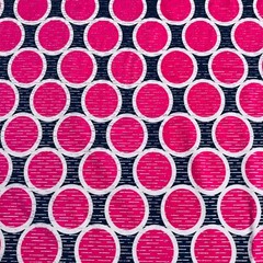 Pink Polka Dot Print Nylon Spandex Swimwear Activewear Sportswear Yoga Fabric