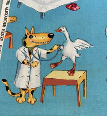 Alexander Henry Fabric “Whats Up Doc” Vet Animal Clinic Hospital – ONE YARD