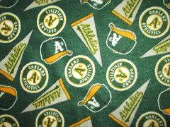 OAKLAND A’S ATHLETICS MLB BASEBALL LICENSED FLEECE FABRIC