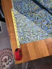 Fabric Vintage 36 in W 1960’s Groovy Pattern Green/Blue/Black/ Metallic 1.5 +yd