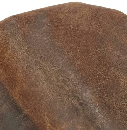 NAT Leathers Brown Distressed 2 Tone Oily Faux Leather PU Peta Approved Vegan