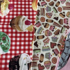 Lot Quilting Fabrics Cotton Cakes Sweets Deserts