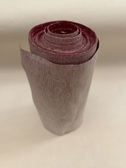 Vintage Roll of Red Vinyl Fabric – Over 40 Feet Long – 9″ wide -Repurpose Crafts