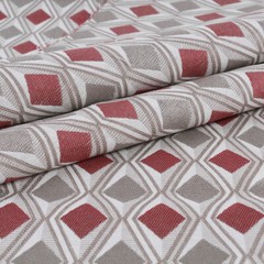 Tapestry Fabric Tapestry Fantasia Triangles Canvas Rim Red Cut Sofa