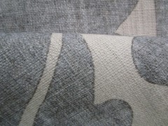 TOTEM from Lewis & Wood Linen Blend Fabric Slate blue grey on Ivory 40″ ++++