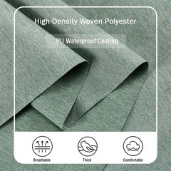 900D Waterproof Canvas Fabric 1 Yard 59in Wide PU Coated Upholstery Sage Green