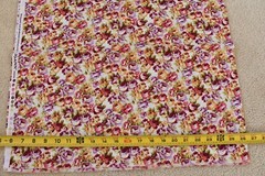 By 1/2 Yd, Red & Gold Floral on Cream Quilt Cotton, Jo-Ann, P3183