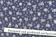 By 1/2 Yd, Vintage, White Calico on Purple Quilt Cotton, Jo-Ann, P7751