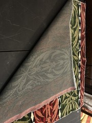 Velvet fabric 26×26″ Westgate Patterned La Scala Germany large sample upholstery
