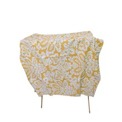 Braemore Fabrics Yellow Cream Damask Paisley Floral Cotton Decor Fabric 36×44 in