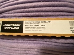 Blizzard Fleece – By The Yard- 58 inches wide – Paisley Purple / Solid Purple