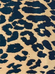 Leopard Animal Print Knit Fabric Stretch Black Tan & Brown Shades 2 Yards
