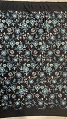 Johanna EMBROIDERED FLORAL 2 Pattern Polyester Stretch Velvet Fabric by the Yar