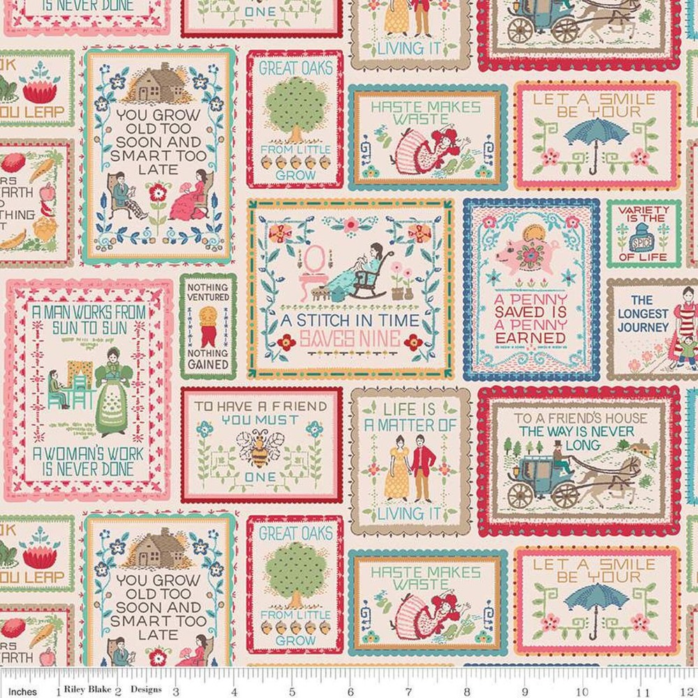 Riley Blake Lori Holt Bee In My Bonnet Stitch Decor Fabric 57/58″ HD14406 Multi